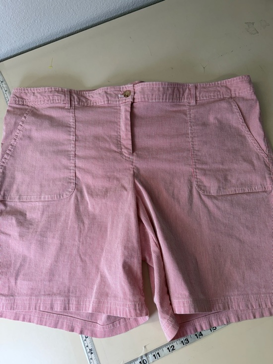 Izod Pants - Izod Red/whiteCotton Bermuda Shorts with Front Pockets